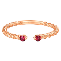 Chow Tai Fook ENZO Princess Sissi 18K gold ruby ​​ring for women EZV7252