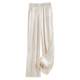 New Chinese style acetate satin white pants for women's pants