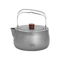 Titanium TiTo pure titanium burning kettle 800ml folding handle portable camping teapot outdoor cooking kettle Kettle Foam Teapot