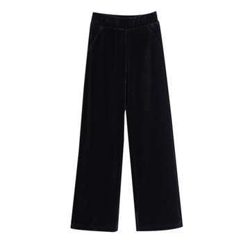 ໂສ້ງຂາກ້ວາງ velvet ສູງ ແອວ elastic ແອວຂະຫນາດໃຫຍ່