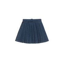 self-portrait 2023 early autumn denim blue high waist pleated sweet cool skirt short skirt
