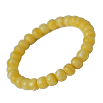 Beeswax bracelets for men and women white flower beeswax chicken oil yellow wen play old-style beads bucket beads student plate play amber beeswax bracelet