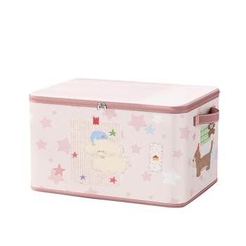 Foldable fabric clothing storage box