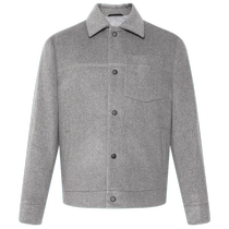 (Cashmere) Lilanz Official Woolen Coat Mens 2024 Winter Warm White Duck Down Short Woolen Coat