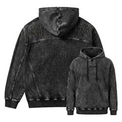 Laura Star 1569 Snowflake Retro Hooded Heavyweight Sweatshirt Sports Fitness Long Sleeve Training American Style