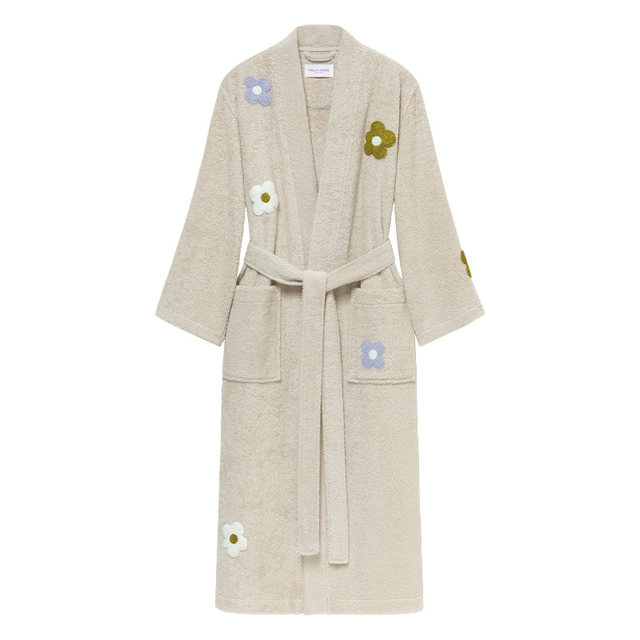 CallaAngel Flowers Pure Cotton Towel Bathrobe