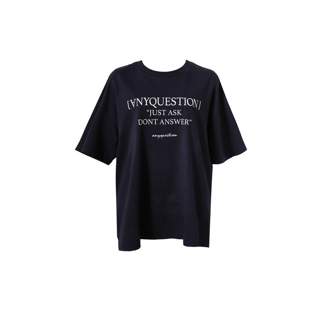 Short-sleeved casual round neck loose large T-shirt pure cotton