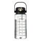 2L large capacity plastic water cup for men's sports