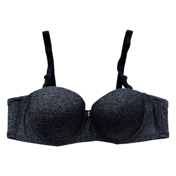 Thin top and bottom thick steel ring push-up bra half cup thin