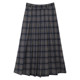 Sieyiu retro plaid pleated skirt for women 2024 autumn and winter new style small mid-length versatile A-line skirt
