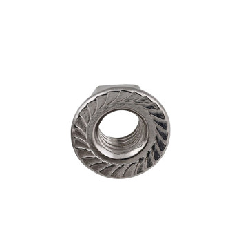 304 stainless steel hexagonal flange nut anti-slip lock