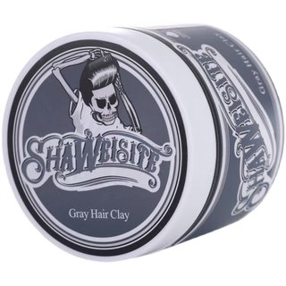 Grandma gray hair wax skull one-time dyed hair mud