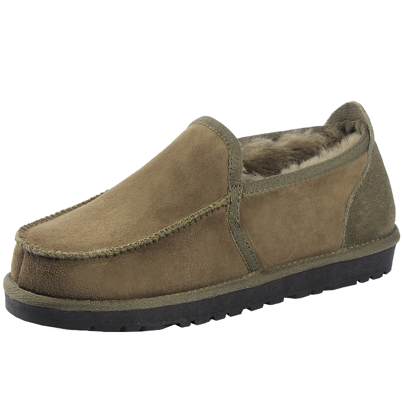 Low-cut sheepskin all-in-one non-slip warm loafers