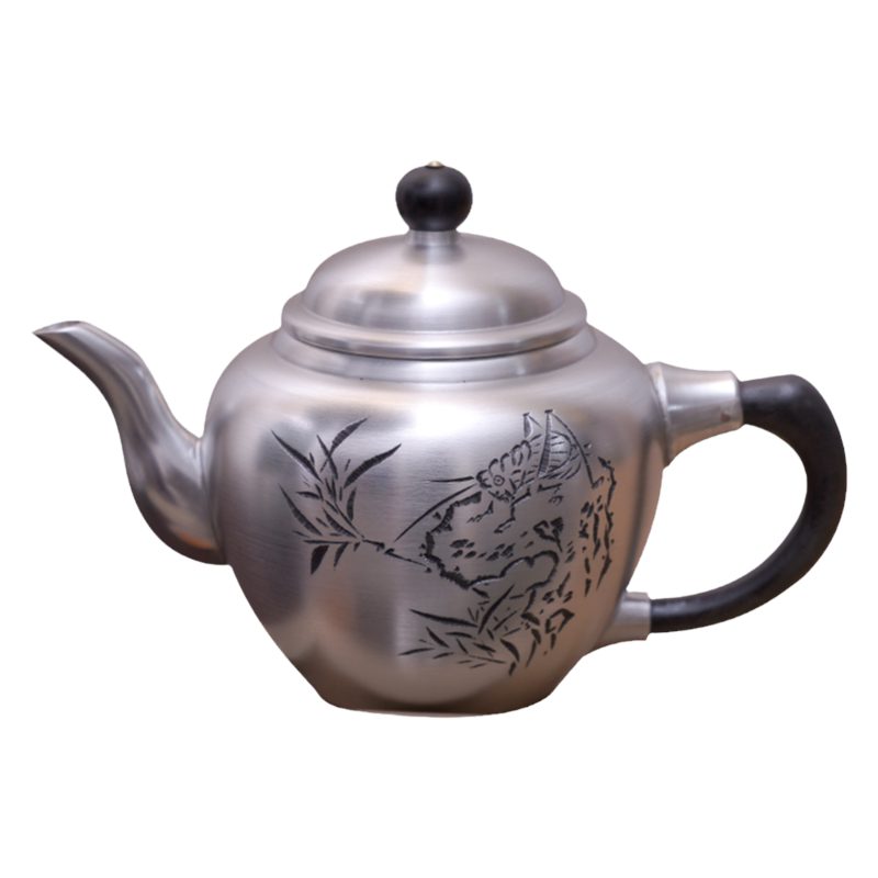 錫茶入 茶筒 春岳居造 錫茶壺 茶道具 茶器 走り込む 高7cm