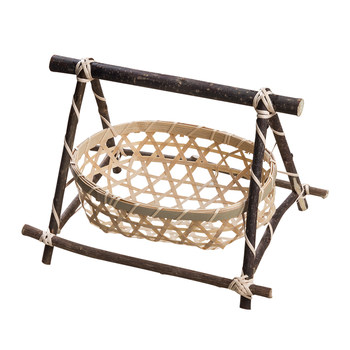 Handmade bamboo basket creative refreshment tray