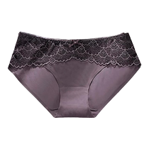 Catman Seamless Underwear Womens Antibacterial Cotton Crotch 2024 New Sexy Pure Desire Lace Girls Triangle Shorts