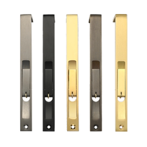 Brass concealed latch wooden door black lock anti-theft sub-door concealed heaven and earth latch golden pure copper invisible latch