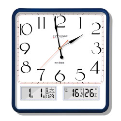 Kangbas Living Room Silent Wall Clock, Stylish and Creative Quartz Clock, Simple Electronic Clock, Wall-Mounted Modern Personalized Clock