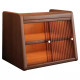 Full rubber wood dustproof cup holder coffee corner layout