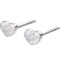 Lukfook Jewelry LOVE Letter Love Platinum Earrings Womens Pt950 Platinum Earrings Priced G07TBPE0007