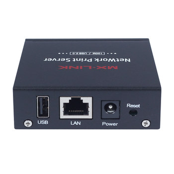 MX-LINK ເຊີບເວີການພິມແບບມີສາຍ USB ດຽວ LAN ທີ່ແບ່ງປັນເຄື່ອງພິມໃນເຄືອຂ່າຍເຄືອຂ່າຍ sharer ໂອນຜ່ານພາກສ່ວນເຄືອຂ່າຍ