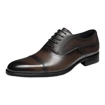 Red dragonfly breathable genuine leather formal shoes