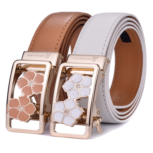 稻草人女士皮带真皮自动扣牛皮时尚韩版新款潮牛仔裤腰带百搭装饰