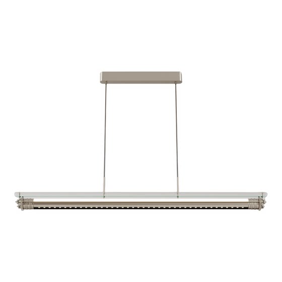 Eye-protecting design of Bauhaus glass dining chandelier