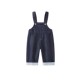 7A Antibacterial Girls' Plaid Denim Overalls Spring Casual Pants Children's Folded Contrast Color Pants Baby Spring Clothes