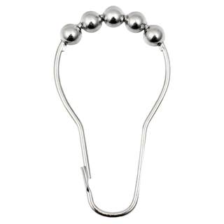 Stainless steel shower curtain ball hook hoist ring