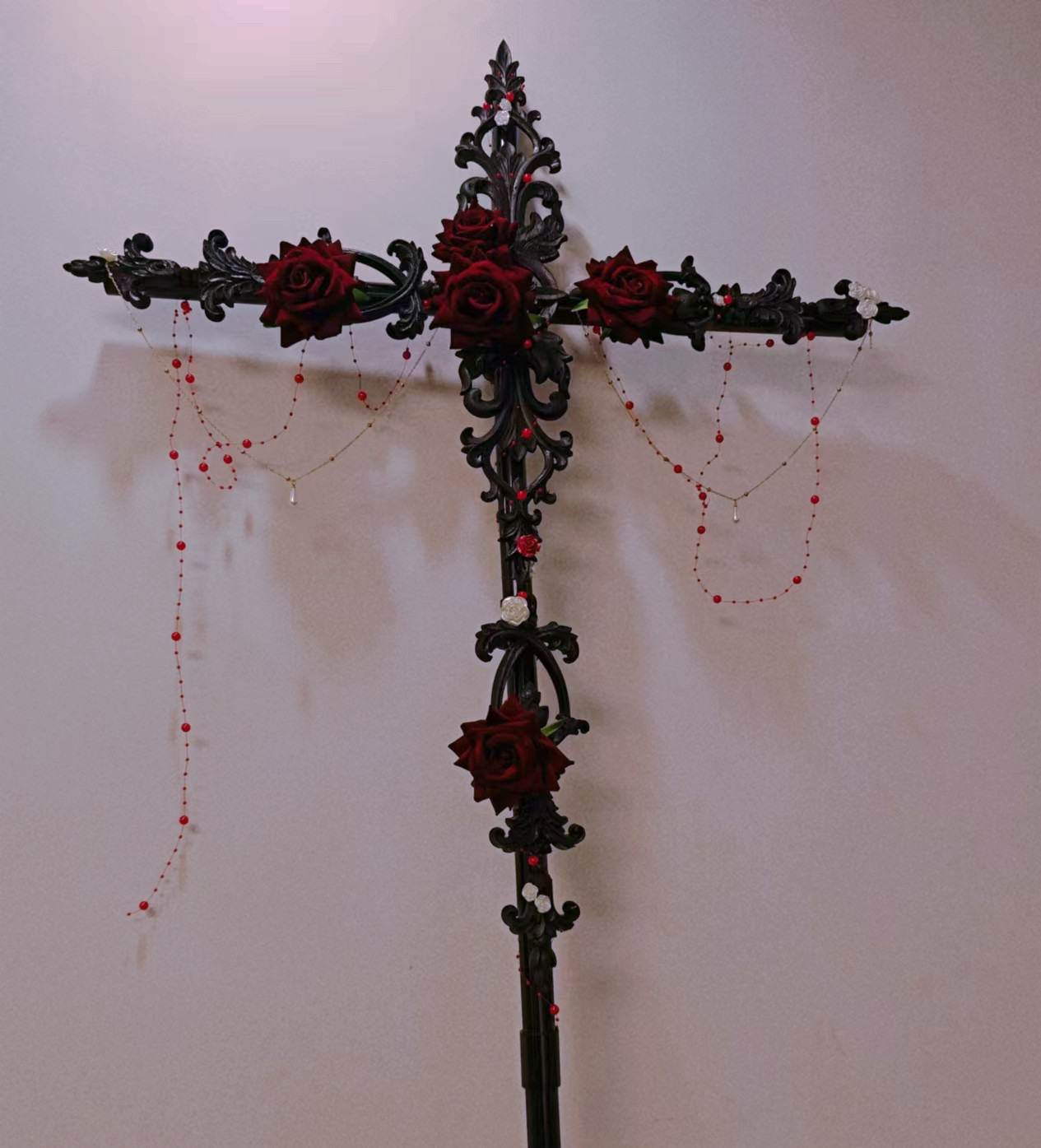 Lolita Scepter Cane Dragon Bone Cemetery Dark Gothic Cross Cosplay Prop Runway Photo Shoot Halloween