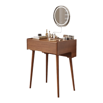 Solid wood small apartment dressing table boxwood dressing table storage cabinet integrated bedroom small dressing table retro dressing table