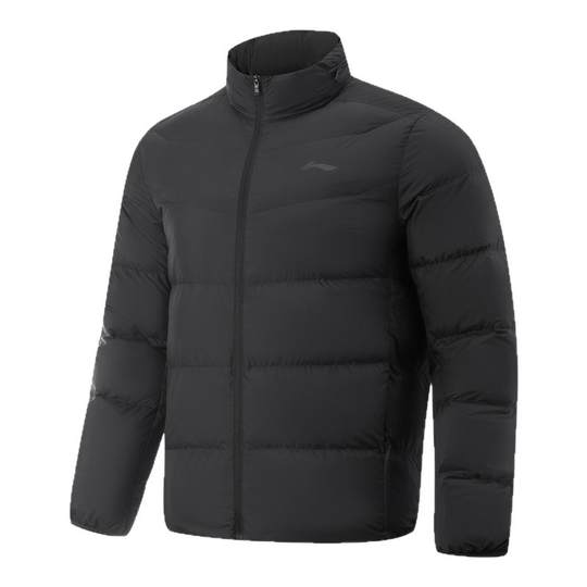 李宁轻薄羽绒服男可收纳2025年冬季新款鸭绒短款立领外套AYMV221