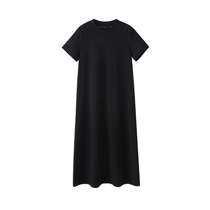 Grossesse robe de maternité style dété petite robe noire Loose Veil pas dans une robe T-shirt La longueur de la robe dans une robe mince Charité