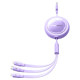 The three-in-one fast charging cable can be retracted at will without any lag.