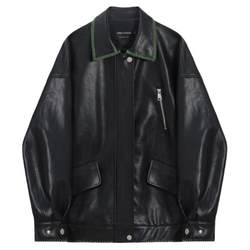 ເສື້ອຫນັງຫນັງສີດໍາ VEGA CHANG ສໍາລັບແມ່ຍິງ 2024 ລະດູໃບໄມ້ປົ່ງແລະດູໃບໄມ້ລົ່ນແບບວ່າງແລະກະທັດຮັດລົດຈັກແບບ pu leather jacket ແບບຮ່ອງກົງ