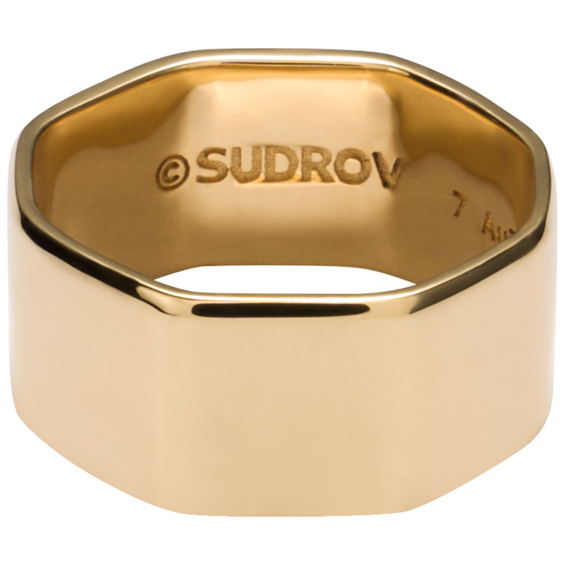 Sujue 2024 new minimalist design high-end 18K gold ring temperament light luxury ring for women