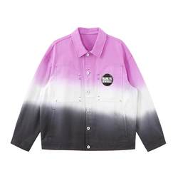 Mark Huafei ຜູ້ຊາຍພາກຮຽນ spring ຄົນອັບເດດ: ຄົນອັບເດດ: ຄົນອັບເດດ: ຄົນອັບເດດ: ຄົນອັບເດດ: Versatile Handsome ຄູ່ຜົວເມຍ Jacket Tie-Dye Gradient Jacket Denim