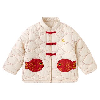 嘟嘟家儿童棉袄男童女童冬季拜年服宝宝冬季外套婴儿红色童装衣服