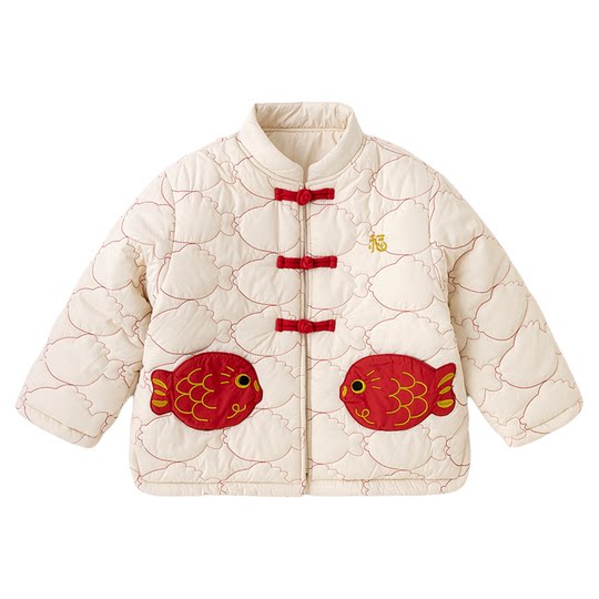 嘟嘟家儿童棉袄男童女童冬季拜年服宝宝冬季外套婴儿红色童装衣服