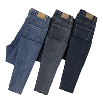 Blue jeans womens 2024 spring and summer new high-waisted slim-fit elastic slimming thin nine-point tight pants