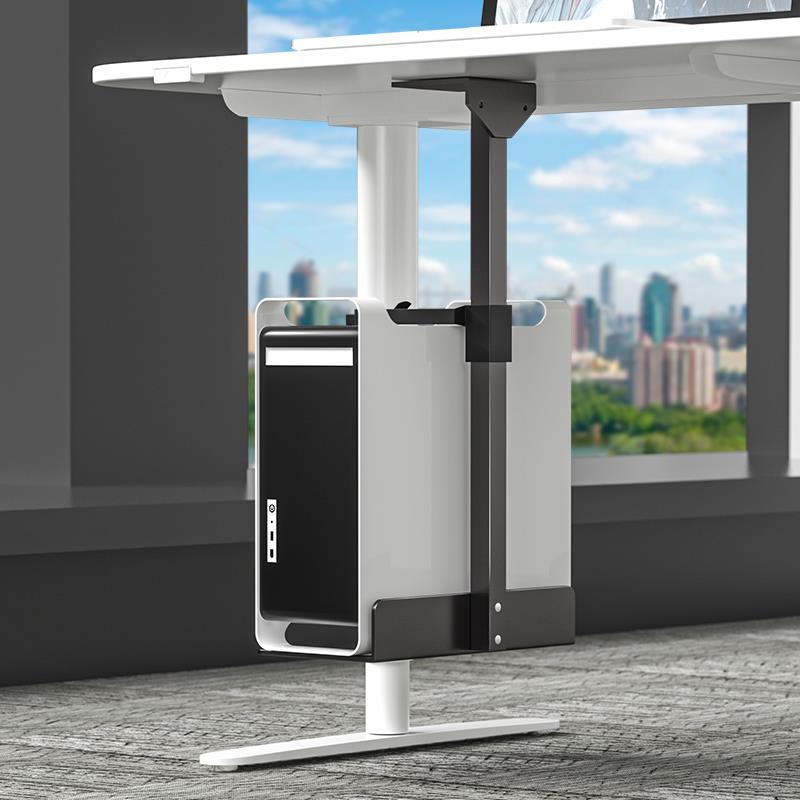 Table bottom hanging host bracket computer suspended rack office desktop host box hanging rack tray metal bracket