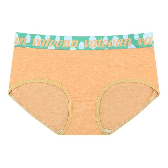 Huadianpin color women's mid-waist briefs soft colored cotton