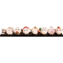 (Self-operated) Japanese Yakushi Kiln Owl Ceramic Ornaments Japanese-style Seven Lucky Gods Lucky Gifts Can be Mounted in the Car