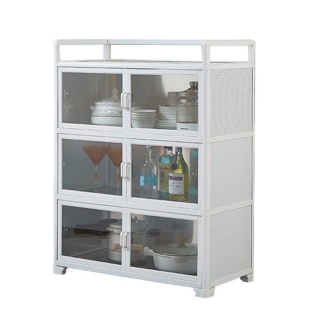 Aluminum alloy cabinet simple multifunctional tempered glass