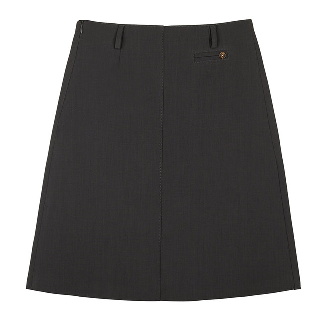 Mid skirt a line skirt a type high waist slimming