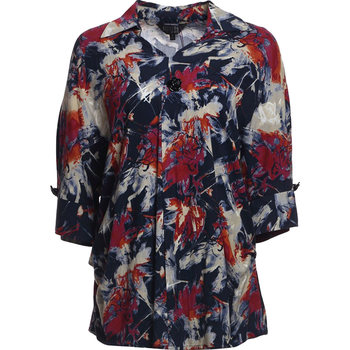 Betru Middle-Aged Women's Casual Tops New Summer Clothing Three-Quarter Sleeve T-Shirt Loose Middle-Aged and Elderly Mother's Clothing Yq