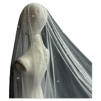 Brides wedding main wedding veil full diamond long large tail veil super fairy style Korean sparkling diamond veil