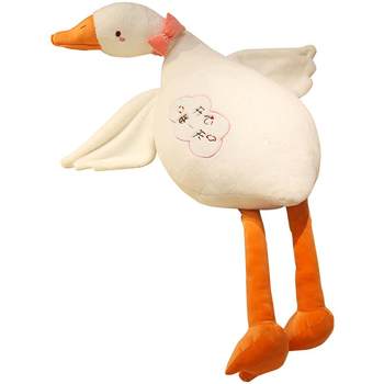 ໝອນຫຳໃຫຍ່ສີຂາວໃຫຍ່ doll goose plush toy ສາວນອນກອດຂາ doll doll ຂອງຂວັນວັນເກີດສໍາລັບເດັກຍິງ