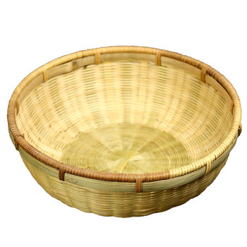 Handmade bamboo weaving steamed bun basket natural steamed bun basket